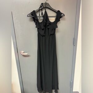 Elegant Black Ruffle Dress